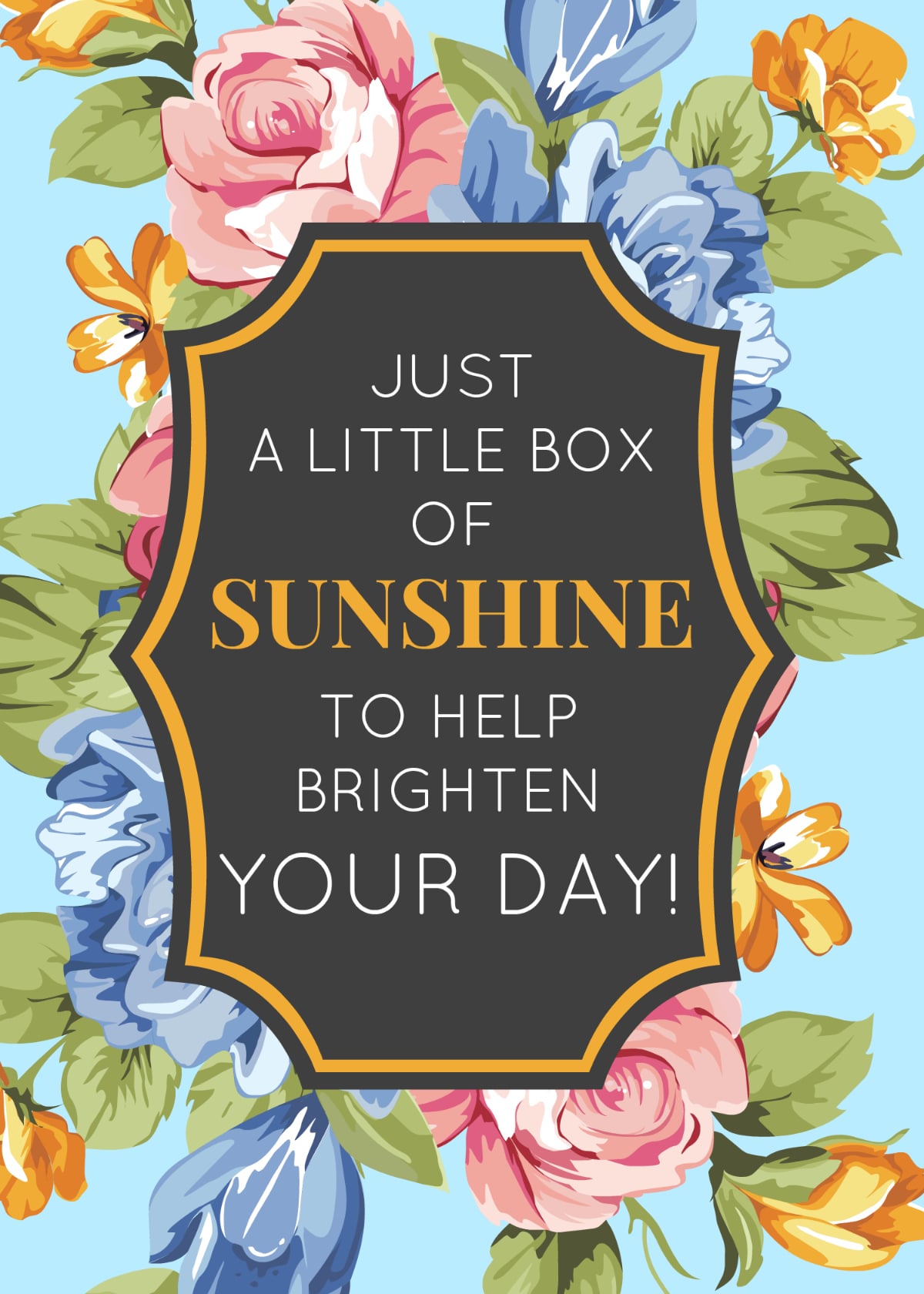 Box of Sunshine Free Printable