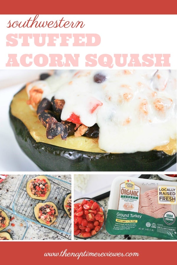 Southwestern Stuffed Acorn Squash Recipe - Ground Turkey
