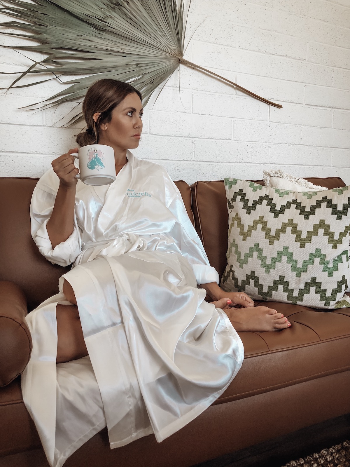 Cinderella Robe - Cinderella Gifts - Cinderella Mug - Mid-Century Mod Decor - Dried Palm Leaf on Wall