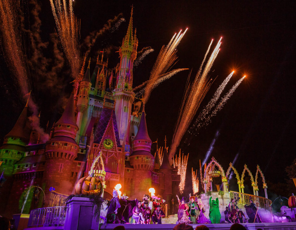 The mischievous Sanderson Sisters from Disney’s “Hocus Pocus” return to Mickey’s Not-So-Scary Halloween Party at Magic Kingdom Park to throw a wickedly fun celebration during Hocus Pocus Villain Spelltacular. Held on the Cinderella Castle Forecourt stage, the show features favorite Disney villains including Dr. Facilier, Oogie Boogie and Maleficent, along with dancers, projections and special effects. Mickey’s Not-So-Scary Halloween Party is a specially ticketed evening that also includes trick-or-treating, greetings with characters in Halloween costumes, the Happy HalloWishes fireworks display and more. Mickey’s Not-So-Scary Halloween Party takes place select nights Aug. 17- Oct. 31, 2018, at Walt Disney World Resort in Lake Buena Vista, Fla.