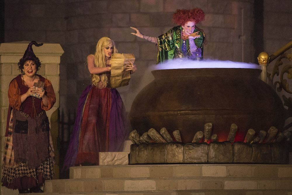 New in 2015, the "Hocus Pocus Villain Spelltacular," show during Mickey's Not-So-Scary Halloween Party at Magic Kingdom Park features the mischievous Sanderson Sisters from Disney's Hocus Pocus, who throw an evil Halloween party with appearances by Dr. Facilier, Oogie Boogie, Maleficent and other Disney villains, along with dancers, projections and special effects. Walt Disney World Resort is located in Lake Buena Vista, Fla.