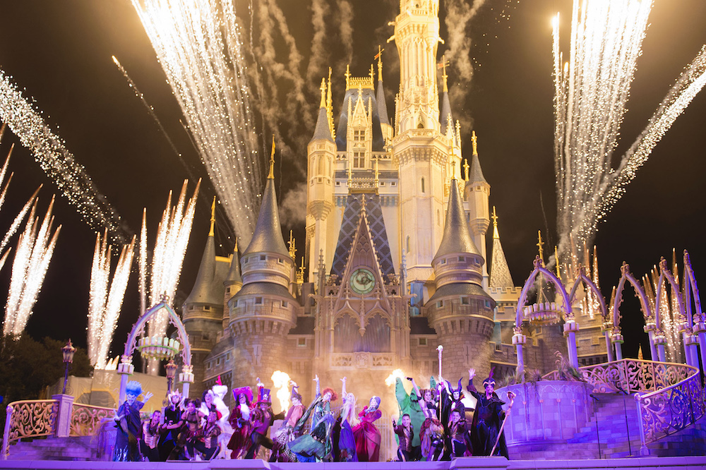 New in 2015, the "Hocus Pocus Villain Spelltacular," show during Mickey's Not-So-Scary Halloween Party at Magic Kingdom Park includes the mischievous Sanderson Sisters from Disney's Hocus Pocus, who throw an evil Halloween party that features appearances by Dr. Facilier, Oogie Boogie, Maleficent and other great Disney villains, along with dancers, projections and special effects. Walt Disney World Resort is located in Lake Buena Vista, Fla. (