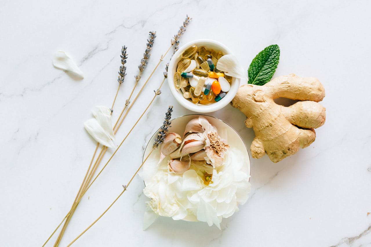 Photo by Nataliya Vaitkevich: https://www.pexels.com/photo/flat-lay-photo-of-alternative-medicines-7615460/