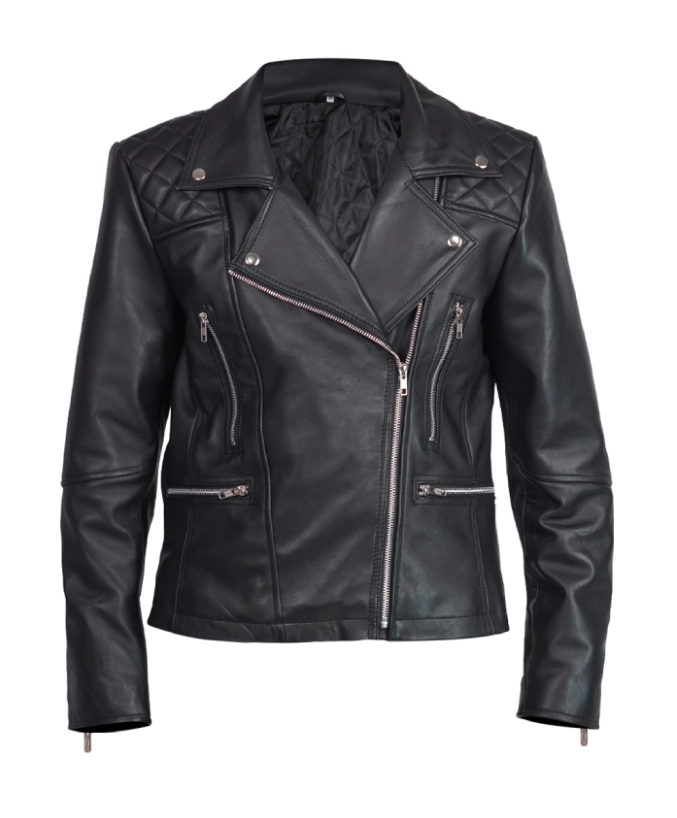 Black leather jacket 