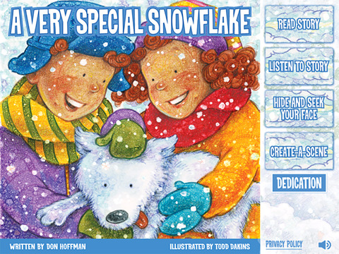 A Very Special Snowflake Interactive Storybook App for Ages 5 and Under