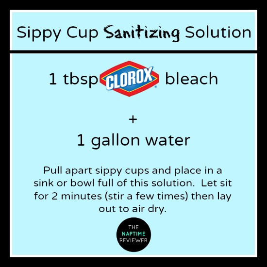 How to sanitize a sippy cup.
