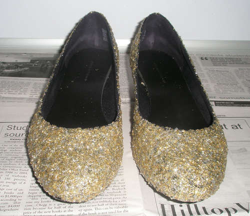 diy glitter shoes