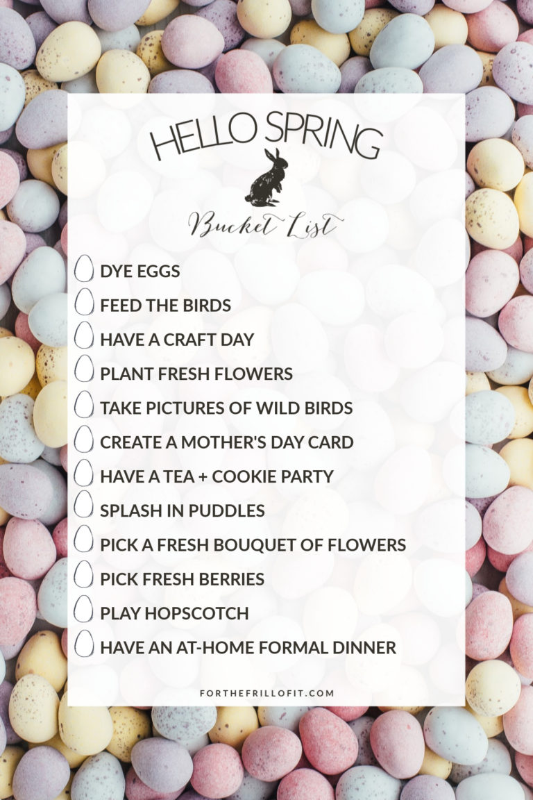 Free Printable SPring Bucket List for Kids