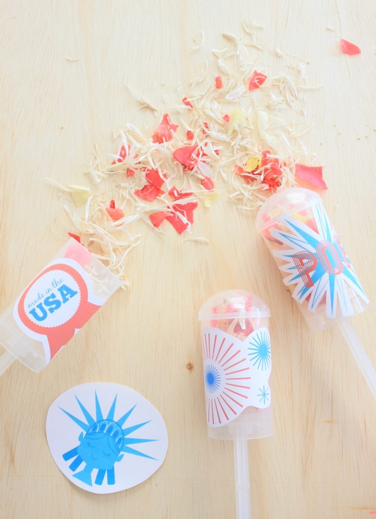Safe, Eco-Friendly Dried Flower Confetti Poppers for Kids for 4th of July