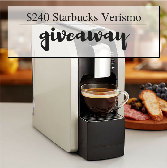 Starbucks Verismo Coffee Maker Giveaway