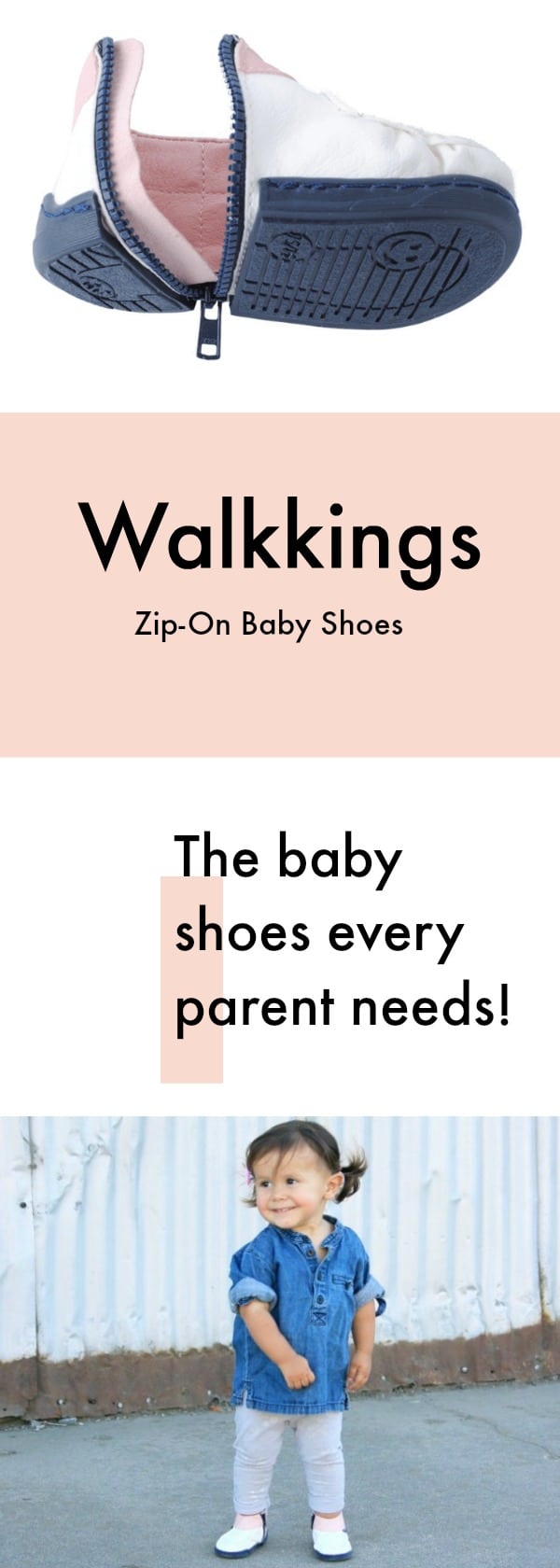 Walkkings Zip-On Baby Shoes