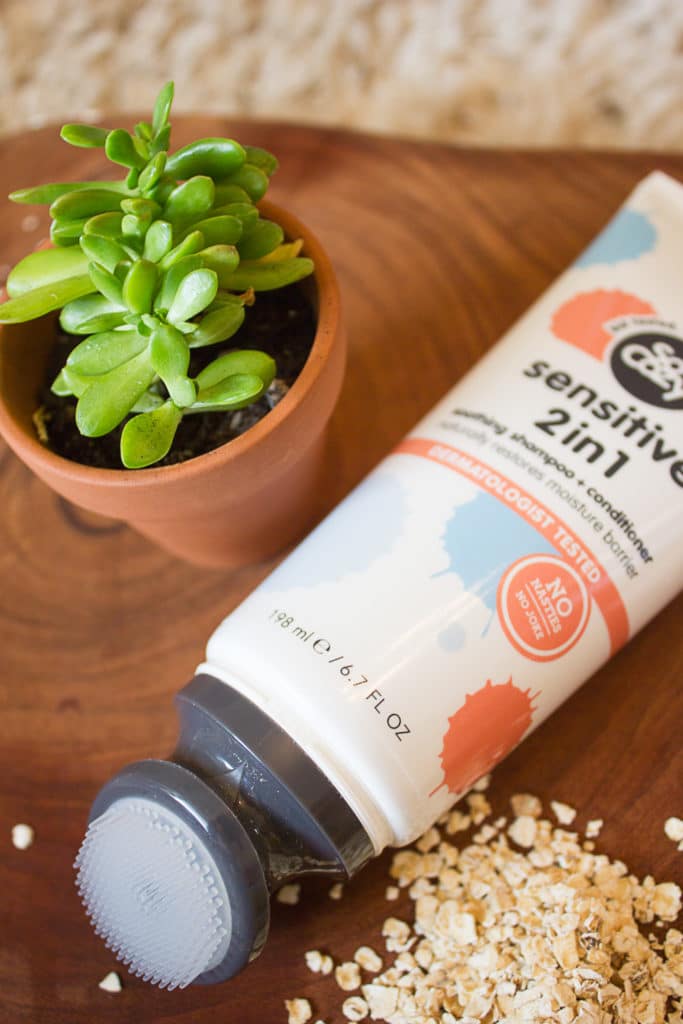 SoCozy Hush kids sensitive skin hair products - flatlay of hair products - SoCozy HUSH collection