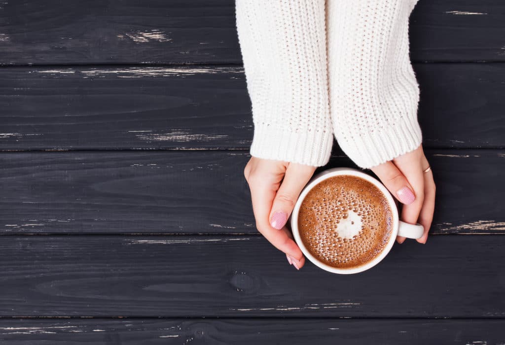 coffee on desk