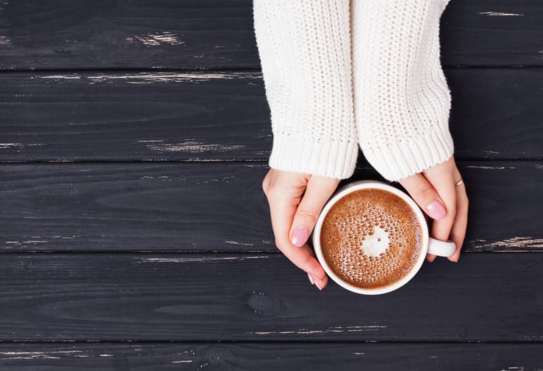coffee on desk