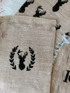 Personalized Burlap Gift Bags