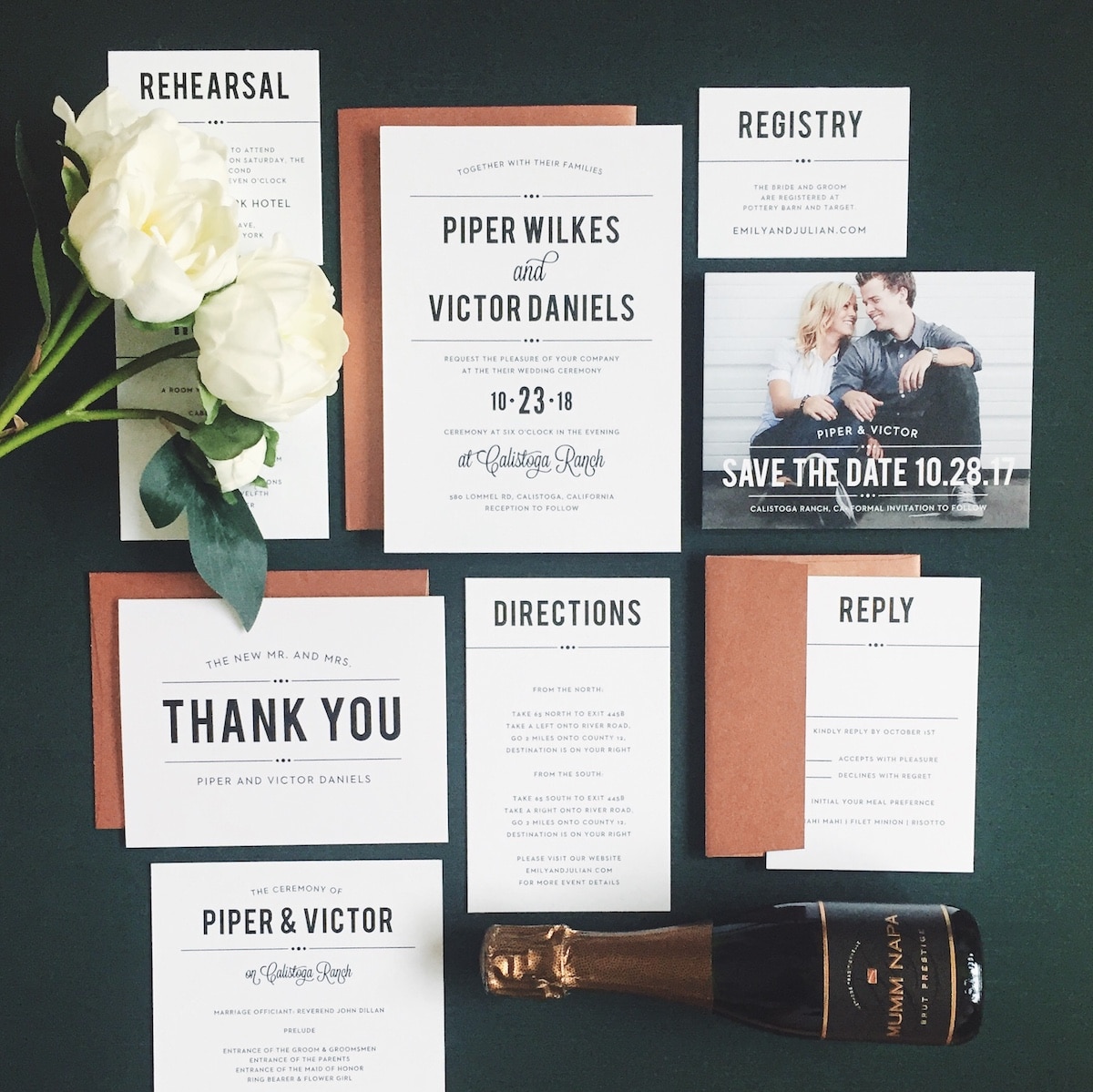 Bold, Vintage wedding invitation design trends