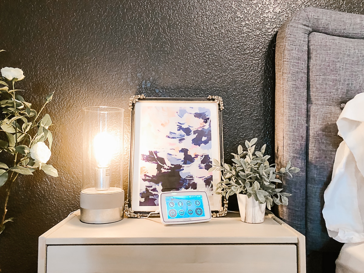 Baby Monitor parent's unit on nightstand