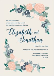 Elopement Wedding Invitation