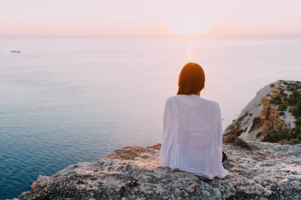 relaxing sunset ocean view