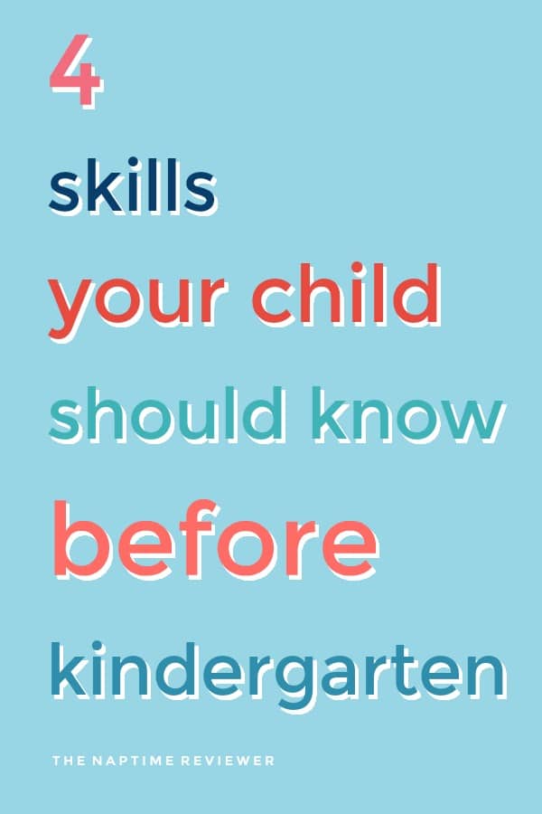 4 skill your child should know before kindergarten