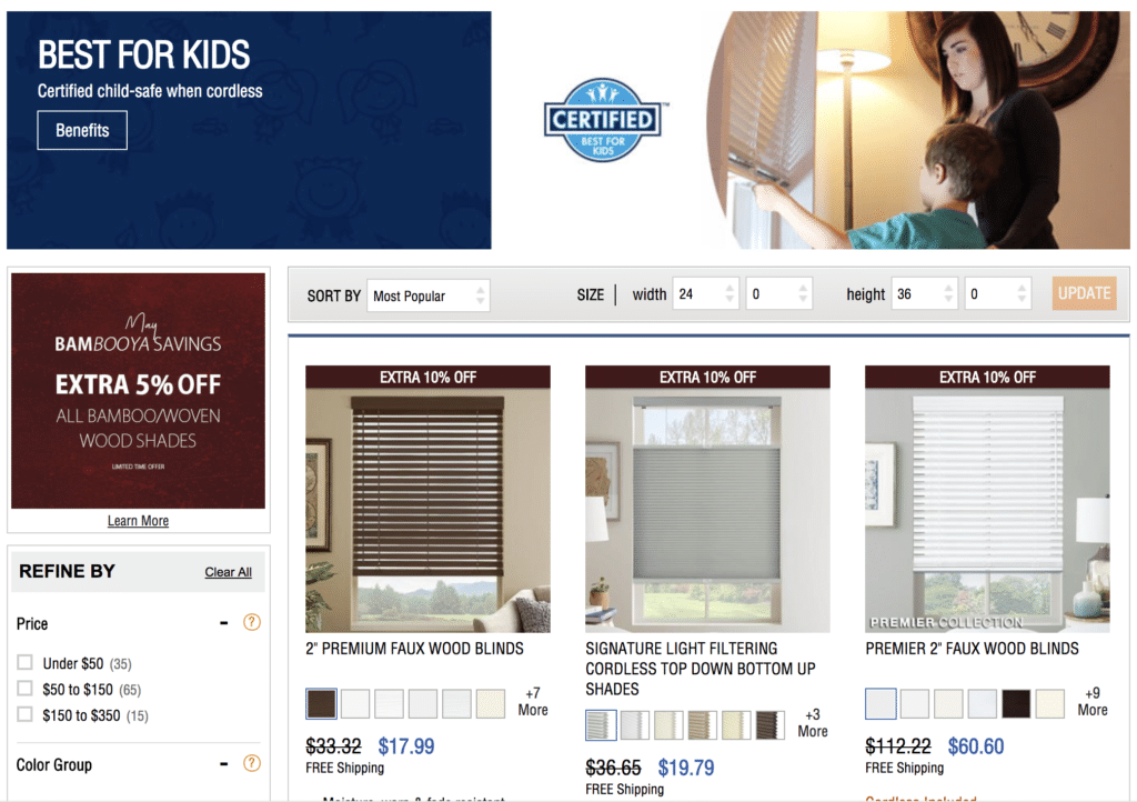 Child Safe Cordless Blinds