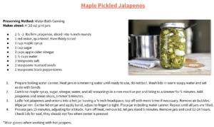 Maple Pickled Jalapeno Recipe