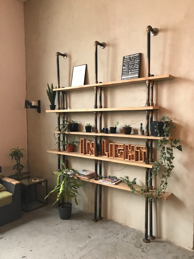 Wall shelf styling