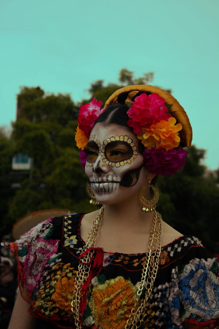 Woman in Catrina Costume