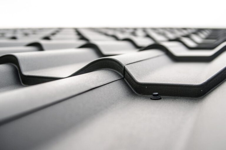 gray metal roof shingles