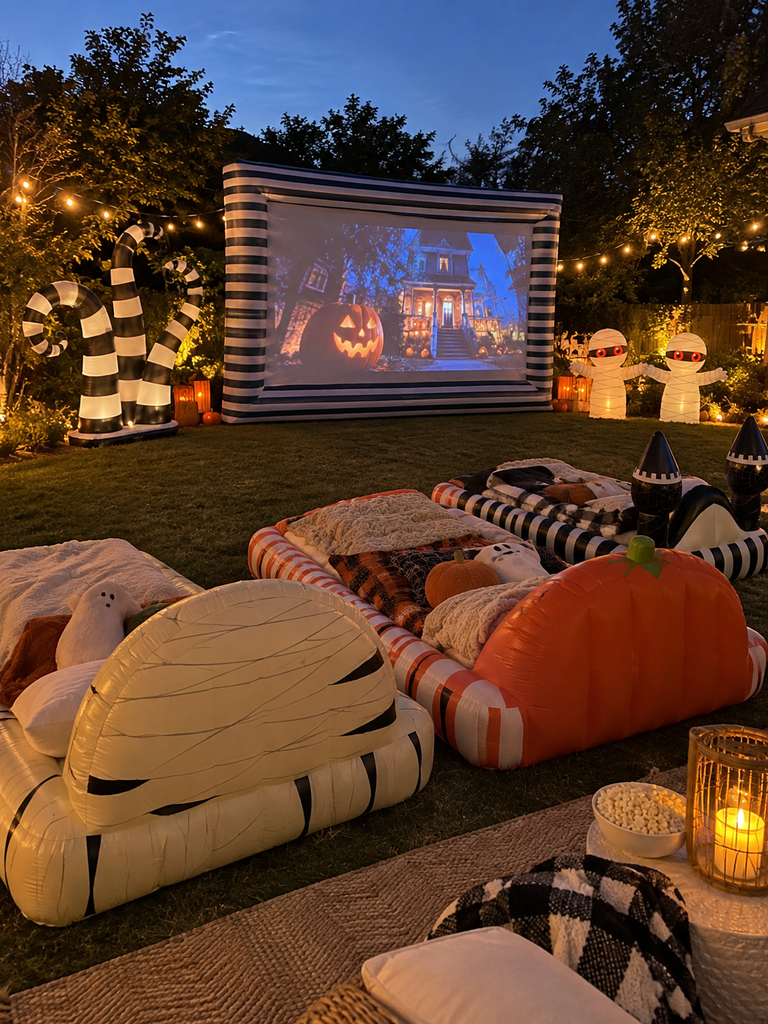 Easy Outdoor Halloween Movie Night Ideas with FUNBOY